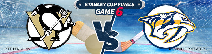 Game 6 – Pittsburgh Penguins vs. Nashville Predators Odds – Sunday, June 11th