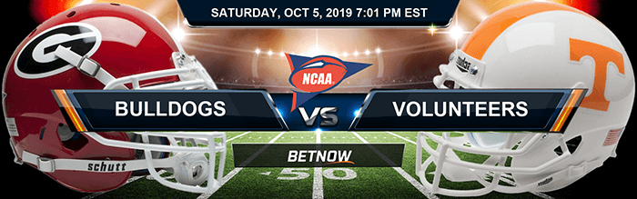 Georgia Bulldogs vs Tennessee Volunteers 10-05-2019 NCAAF Betting Picks
