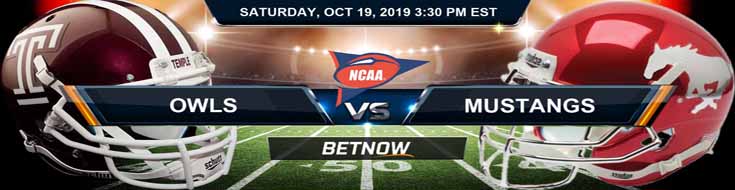 Temple Owls vs SMU Mustangs 10-19-19 NCAAF Odds, Picks and Preview