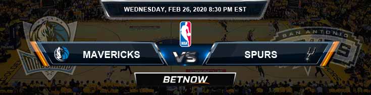Dallas Mavericks vs San Antonio Spurs 02-26-2020 NBA Picks and Previews