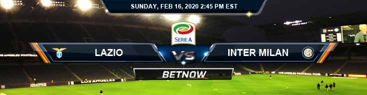 Lazio vs Inter Milan 02-16-2020 Soccer Previews Predictions and Betting Odds