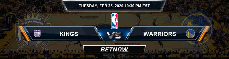 Sacramento Kings vs Golden State Warriors 2-25-2020 NBA Odds and Picks