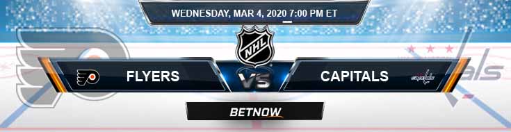 Philadelphia Flyers vs Washington Capitals 03-04-2020 NHL Predictions Odds and Betting Picks