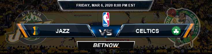 Utah Jazz vs Boston Celtics 3-6-2020 Odds Picks and Game Analysis