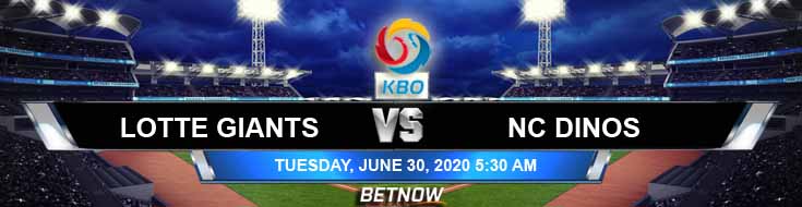 Lotte Giants vs NC Dinos 06-30-2020 KBO Picks Baseball Previews and Betting Odds