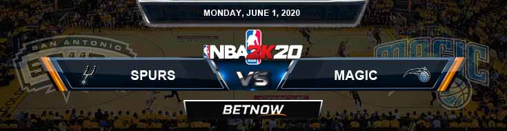NBA 2k20 Sim San Antonio Spurs vs Orlando Magic 6-1-2020 NBA Odds and Picks
