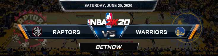 NBA 2k20 Sim Toronto Raptors vs Golden State Warriors 6-20-2020 NBA Odds and Picks