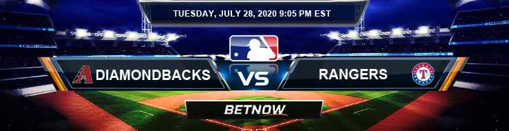 Arizona Diamondbacks vs Texas Rangers 07-28-2020 MLB Forecast Analysis and Baseball Results