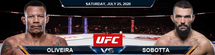 UFC on ESPN 14 Oliveira vs Sobotta 07-25-2020 Fight Analysis Odds and Betting Picks