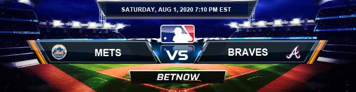 New York Mets vs Atlanta Braves 08-01-2020 MLB Predictions, Previews and Baseball Spread