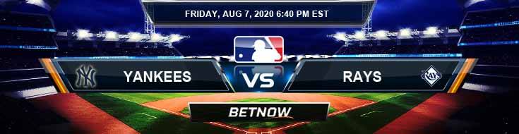New York Yankees vs Tampa Bay Rays 08-07-2020 MLB Picks Predictions and Baseball Previews