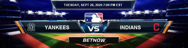 New York Yankees vs Cleveland Indians 09-29-2020 Analysis Results and Odds