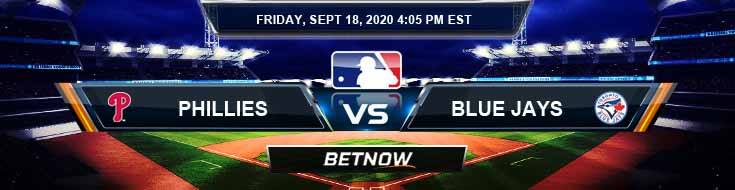 Philadelphia Phillies vs Toronto Blue Jays 09-18-2020 Baseball Betting Forecast and Results