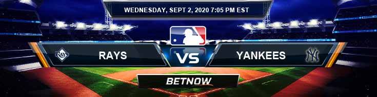 Tampa Bay Rays vs New York Yankees 09-02-2020 Baseball Odds Picks and Betting Predictions