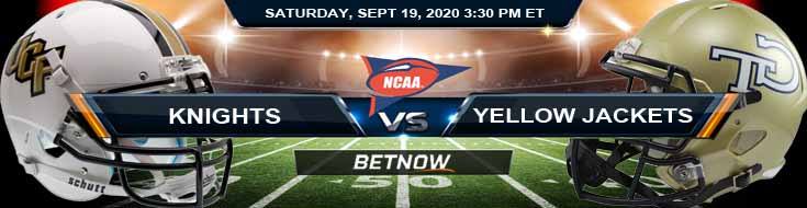 UCF Knights vs Georgia Tech Yellow Jackets 09-19-2020 NCAAF Previews Spread & Game Analysis