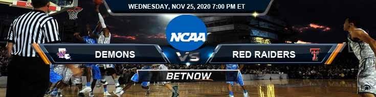 Northwestern State Demons vs Texas Tech Red Raiders 11-25-2020 Predictions Previews and Spread