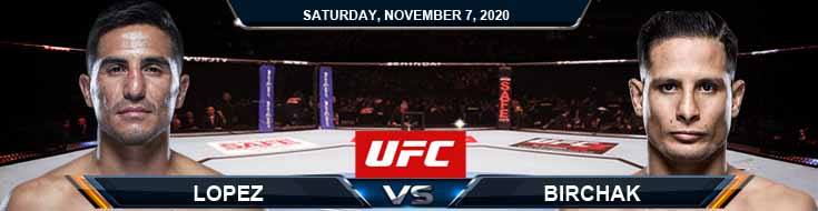 UFC on ESPN 17 Lopez vs Birchak 11-07-2020 Odds Picks and Predictions