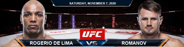 UFC on ESPN 17 Rogerio de Lima vs Romanov 11-07-2020 Analysis Odds and Picks