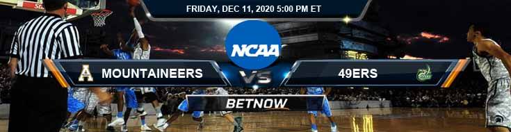 Appalachian State Mountaineers vs Charlotte 49ers 12-11-2020 NCAAB Forecast Tips & Odds