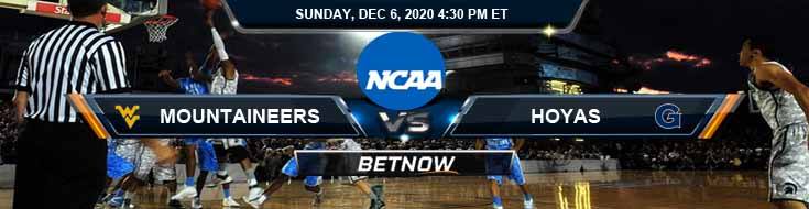 West Virginia Mountaineers vs Georgetown Hoyas 12-6-2020 NCAAB Previews Odds & Spread