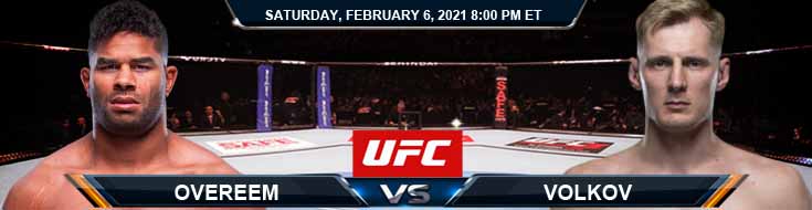 UFC Fight Night 184 Overeem vs Volkov 02-06-2021 Odds UFC Picks and Predictions