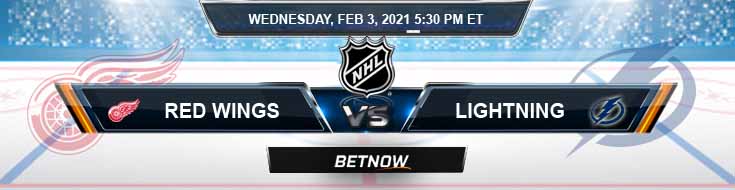Detroit Red Wings vs Tampa Bay Lightning 02-03-2021 Predictions Previews and Spread