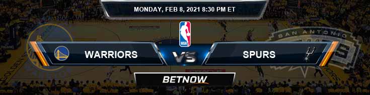 Golden State Warriors vs San Antonio Spurs 2-8-2021 NBA Odds and Picks