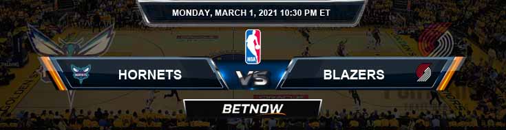 Charlotte Hornets vs Portland Trail Blazers 3-1-2021 NBA Spread and Picks
