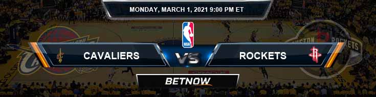 Cleveland Cavaliers vs Houston Rockets 3-1-2021 NBA Spread and Picks