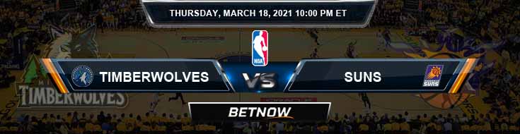 Minnesota Timberwolves vs Phoenix Suns 3-18-2021 NBA Spread and Picks