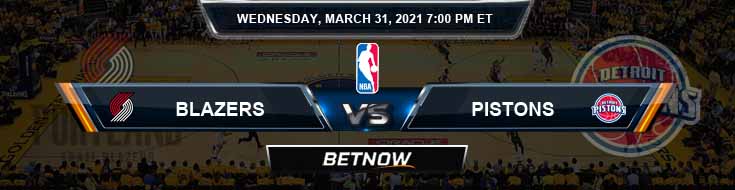 Portland Trail Blazers vs Detroit Pistons 3-31-2021 NBA Spread and Picks