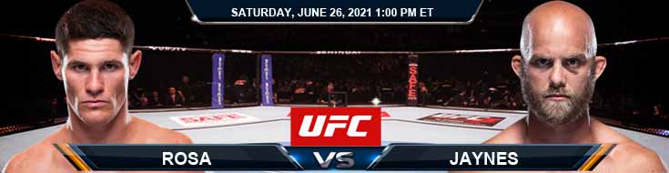 UFC Fight Night 190 Rosa vs Jaynes 06-26-2021 Spread Fight Analysis and Forecast