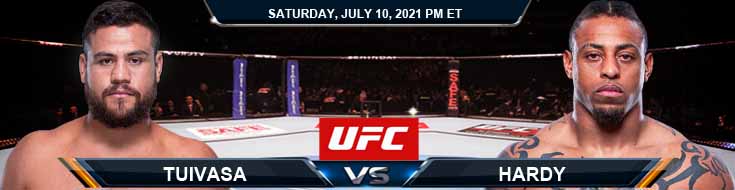 UFC 264 Tuivasa vs Hardy 07-10-2021 Predictions Previews and Spread