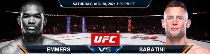 UFC Fight Night 30 Emmers vs Sabatini 08-28-2021 Predictions Previews and Spread