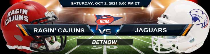 BetNow's Best Betting Tips for the NCAA Football Match Between Ragin' Cajuns and Jaguars 10-02-2021