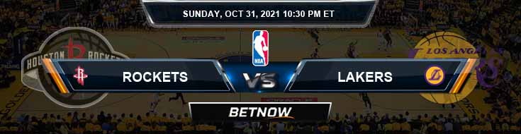 Houston Rockets vs Los Angeles Lakers 10-31-2021 NBA Picks and Prediction