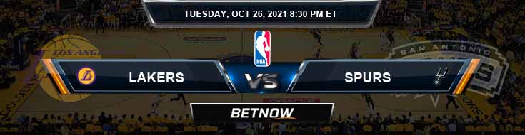 Los Angeles Lakers vs San Antonio Spurs 10-26-2021 NBA Spread and Picks