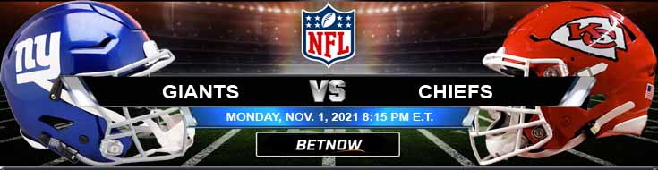 Monday's Top Wagering Preview for New York Giants vs Kansas City Chiefs 11-01-2021