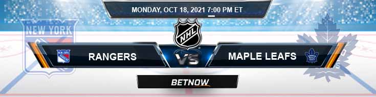 New York Rangers vs Toronto Maple Leafs 10-18-2021 Tips Forecast and Analysis