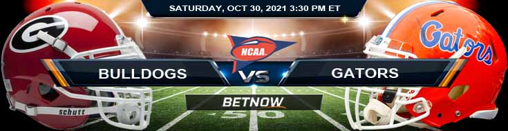 Saturday's Top Wagering Spread for the Georgia and Florida 10-30-2021 College Football Match