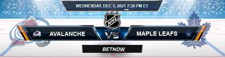 Colorado Avalanche vs Toronto Maple Leafs 12-01-2021 Odds Spread and Game Analysis