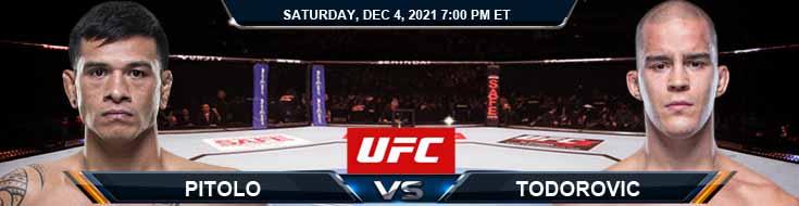 UFC on ESPN 31 Pitolo vs Todorovic 12-04-2021 Forecast Tips and Analysis