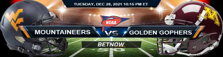 BetNow's Top Picks for Guaranteed Rate Bowl West Virginia Mountaineers vs Minnesota Golden Gophers 12-28-2021