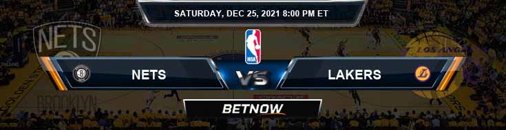 Brooklyn Nets vs Los Angeles Lakers 12-25-2021 Odds Picks and Previews