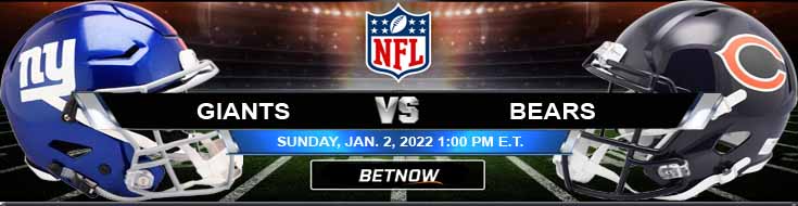 New York Giants vs Chicago Bears 01-02-2022 Odds Preview and Predictions