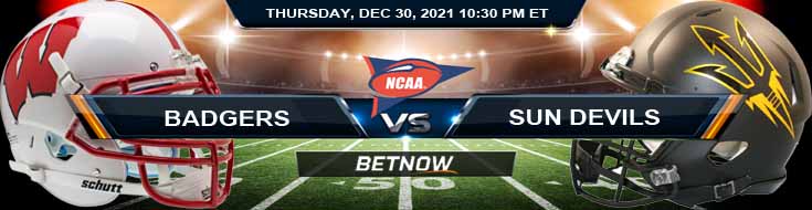 Thursday's Best College Football Betting Odds for SRS Distribution Las Vegas Bowl Wisconsin Badgers vs Arizona State Sun Devils 12-30-2021