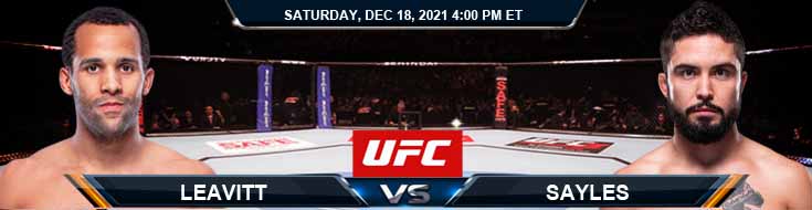 UFC Fight Night 199 Leavitt vs Sayles 12-18-2021 Spread Analysis and Picks