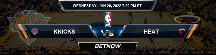 New York Knicks vs Miami Heat 1-26-2022 NBA Previews and Game Analysis