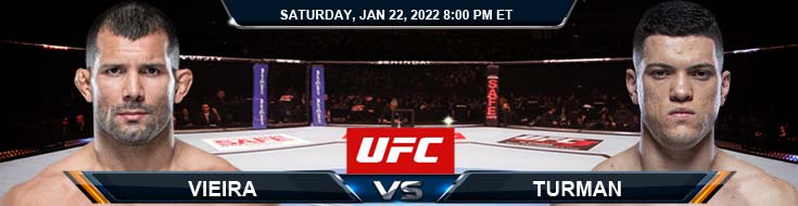 UFC 270 Vieira vs Turman 01-22-2022 Analysis Fight Odds and Picks