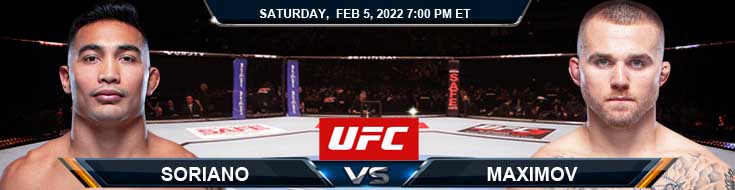 UFC Fight Night 200 Soriano vs Maximov 02-05-2022 Odds Picks and Prediction